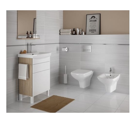 Тумба под раковину Cersanit SMART для раковины CARINA 50 B-SU-SMA-CA50/Wh 00000068054