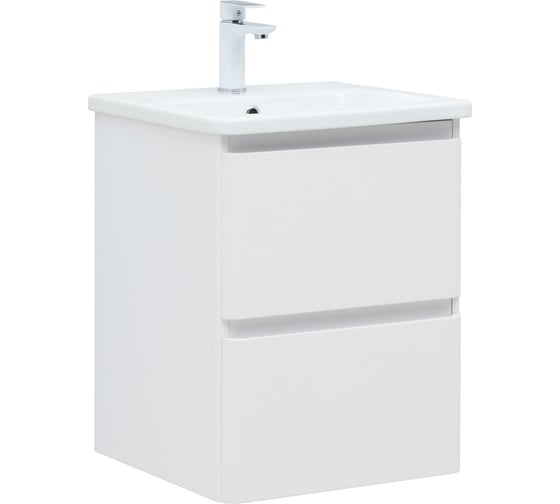 Тумба Aquanet Эмбер 50 2 ящ. цв.белый матовый (330463) 00330463