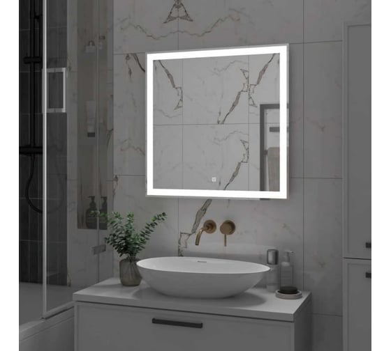 Зеркало Misty СИРИУС - 700x700 Led.сенсорная холодная подсветка СИР-02-70_70-14