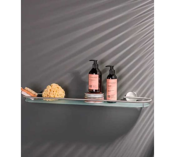 Полка настенная прямоугольная VERRAN Inox 250-28
