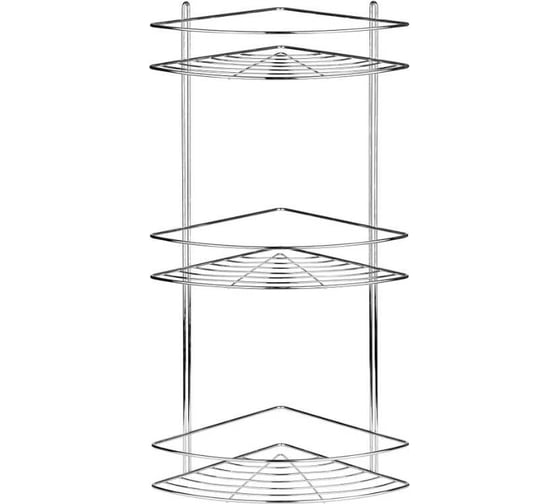 Полка угловая ЧМЗ 22x22x56,5 см, цвет хром 501-006-35