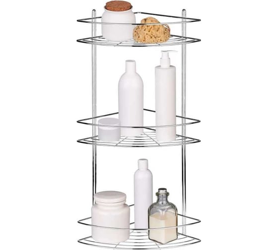 Полка угловая ЧМЗ 22x22x56,5 см, цвет хром 501-006-35