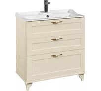 Тумба-умывальник AQUATON Леон 80 Н Дуб бежевый Раковина Фабиа 800 00026644 1A187801LBPR0