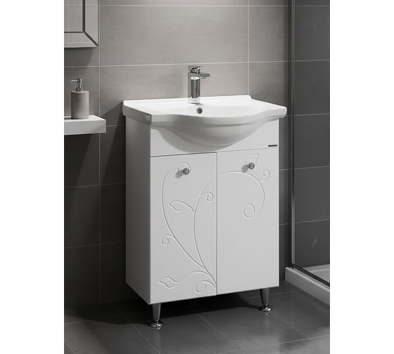 Тумба AQUATON ЛИАНА 60 БАЙКАЛ 60 Умывальник 00016469 1A163101LL010 1