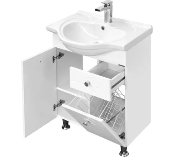 Тумба AQUATON ЛИАНА 65М с бельевой корзиной 00016470