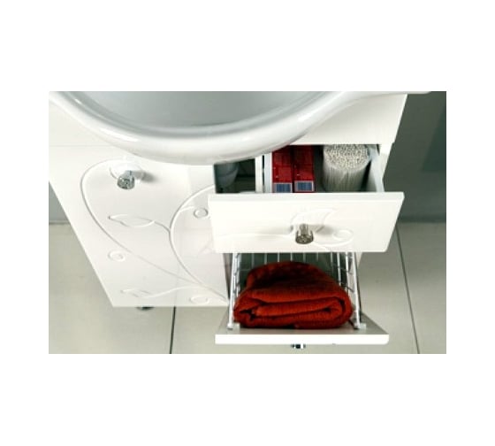 Тумба AQUATON ЛИАНА 65М с бельевой корзиной 00016470