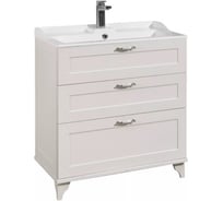 Тумба-умывальник AQUATON Леон 80 Н Дуб белый Раковина Фабиа 800 00026646 1A187801LBPS0