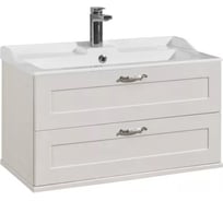 Тумба-умывальник AQUATON Леон 80 Дуб белый Раковина Фабиа 800 00025592 1A186301LBPS0