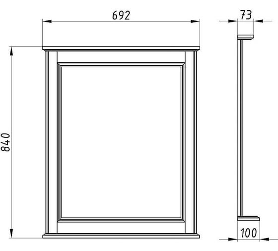 Зеркало ASB Woodline Венеция 70 11940