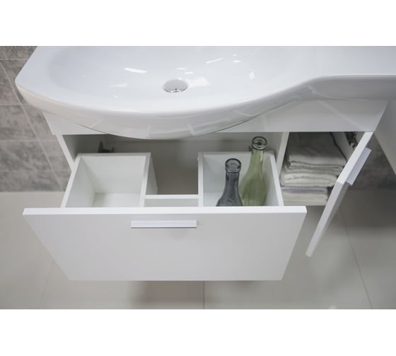 Тумба AQUATON Инди 80, Умывальник \"Коралл-83\" прав/крыло 00035894 ...