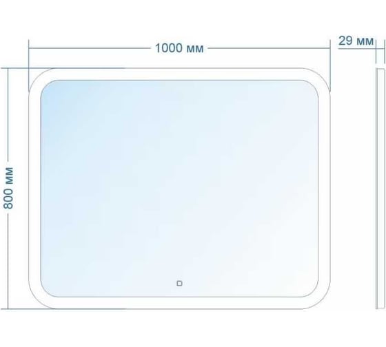 Зеркало Doratiz Ева-VOICE-2 с LED подсветкой 1000х800, сенсорный выключатель, голосовое управление 2711.945