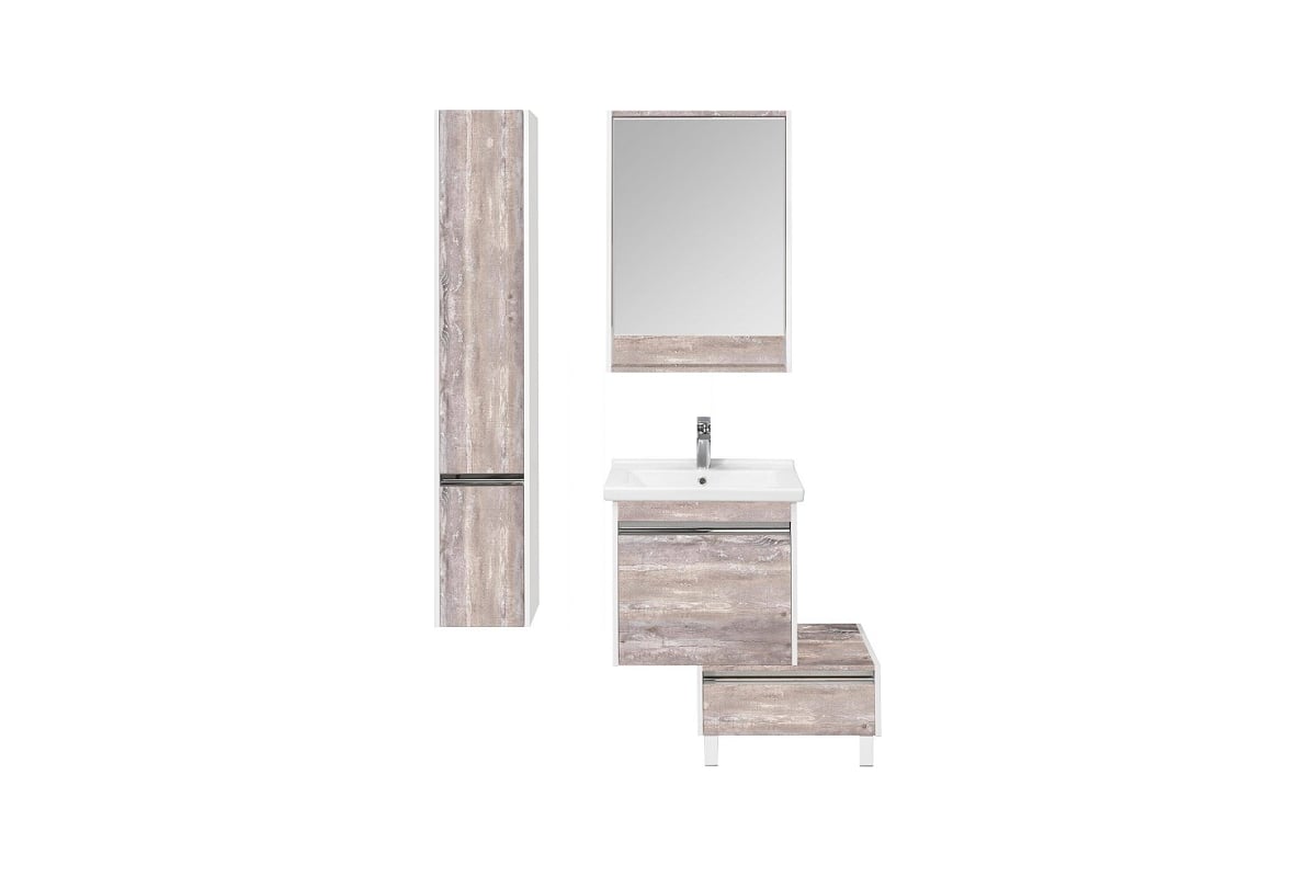 Тумба AQUATON Капри 60 Бетон пайн, умывальник Миранда 60 00052040 ...