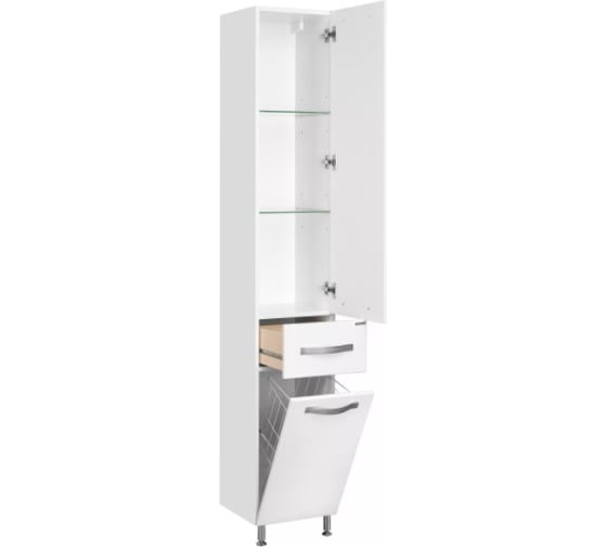 Шкаф-колонна AQUATON Ария Н с бельевой корзиной 00015370