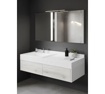 Тумба AQUATON Сакура 100 Ольха Наварра/Белый глянец Раковина Сакура 1000 00055972 1A234901SKW80