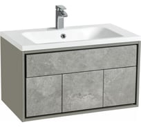 Тумба AQUATON Уэльс 80 темный шоколад раковина Брук 800 00049808