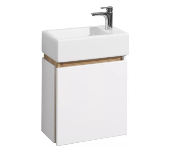 Тумба AQUATON Эклипс М46 эбони светлый, правый, раковина Эрис 46 00019506 1