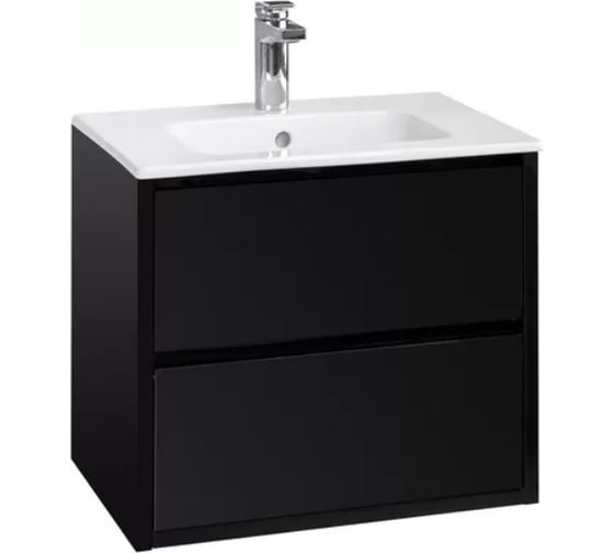 Тумба AQUATON РИМИНИ 60 черный глянец, VICTORIA-N 600х460 NEW 00060593