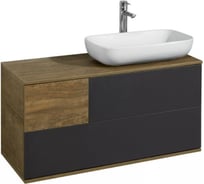 Тумба AQUATON Терра 85 Дуб Кантри/Антрацит, умывальник накладной Infinity 60 00060762