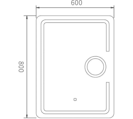 Зеркало с LED подсветкой + макияжное зеркало HAIBA 60x80 HB661