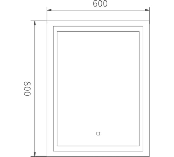 Зеркало с LED подсветкой HAIBA 60x80 HB660