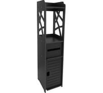 Стеллаж напольный с полками Oqqi узкий, 78x18x20 см Bath-organizer5-bl