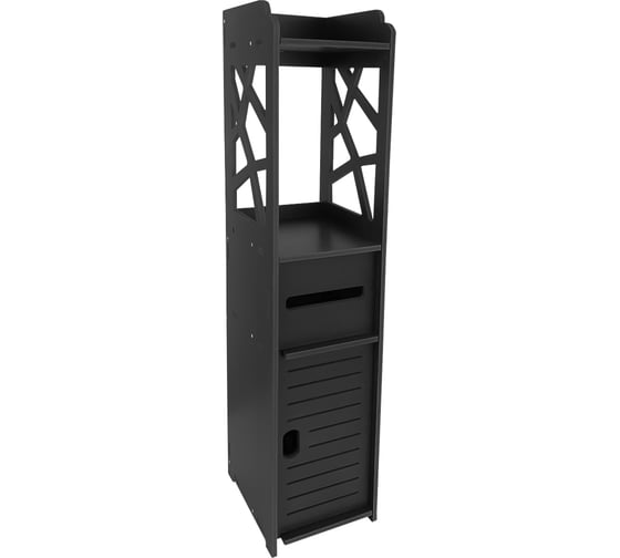 Стеллаж напольный с полками Oqqi узкий, 78x18x20 см Bath-organizer5-bl