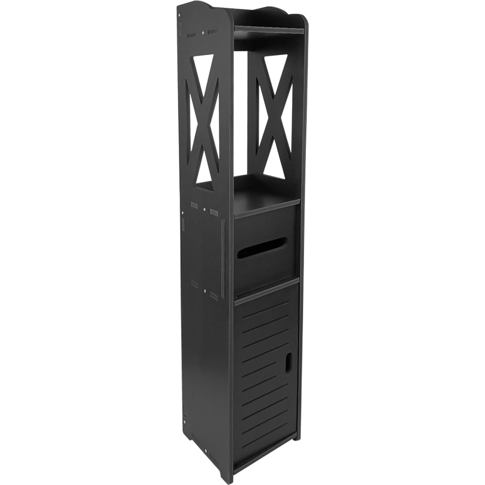 Стеллаж напольный с полками Oqqi узкий, 78x15x15 см Bath-organizer3-bl ...