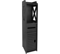 Стеллаж напольный с полками Oqqi узкий, 78x18x20 см Bath-organizer4-bl