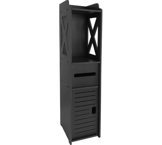 Стеллаж напольный с полками Oqqi узкий, 78x18x20 см Bath-organizer4-bl