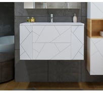 Тумба Бриклаер КРИСТАЛЛ 100 белая 4627125415920