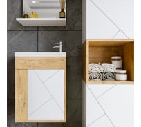 Тумба Бриклаер КРИСТАЛЛ 40 белая/дуб бунратти 4627125416057