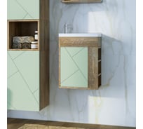 Тумба Бриклаер КРИСТАЛЛ 40 фисташка/дуб гранж песочный 417115