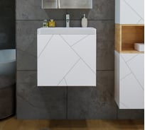 Тумба Бриклаер КРИСТАЛЛ 50 белая 4627125415937