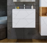 Тумба Бриклаер КРИСТАЛЛ 70 белая 4627125415951