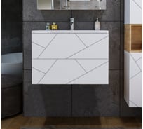 Тумба Бриклаер КРИСТАЛЛ 80 белая 4627125415968