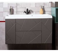 Тумба Бриклаер КРИСТАЛЛ 90 софт графит 4627125414541