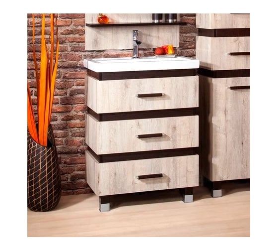 Тумба Бриклаер ТЕХАС 60 дуб кантри/венге 4627125412653