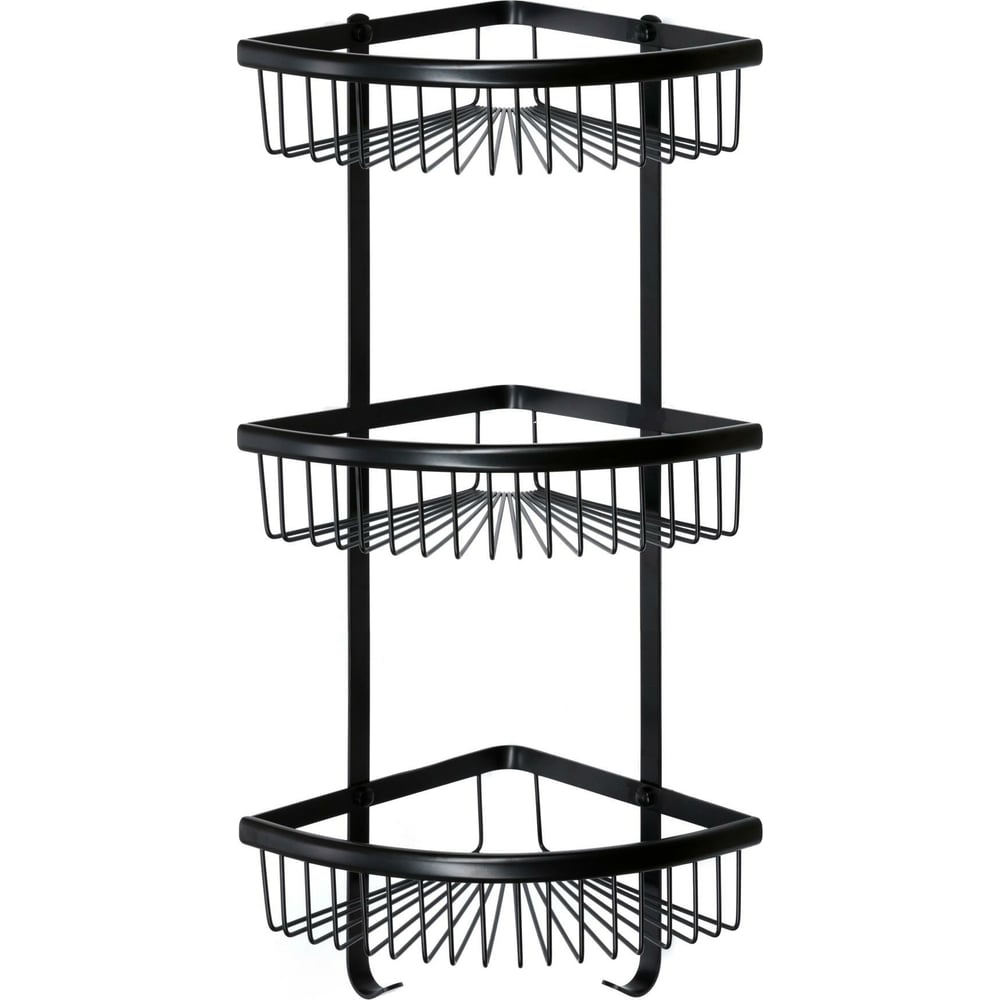 Полка решетка Savol угловая, двойная, черная S-5854-3H 23347 - выгодная ...