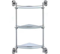 Полка Savol угловая, тройная, стеклянная, хром S-007073-3 23346
