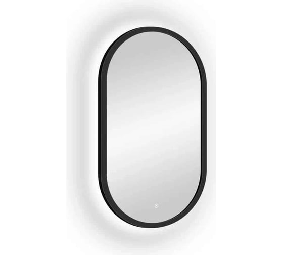 Зеркало Taliente Zled с LED-подсветкой, 45*80 см, овальное, черное Loft TA-Zled-PBL4580