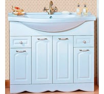 Тумба Бриклаер АННА 100 ПВХ Белый премиум, 4627125411434