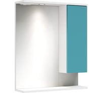 Зеркальный шкаф Onika Марви 60 бирюза, правый, с подсветкой 206089