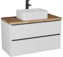 Тумба Торно 105 с 2-мя ящиками, под накладной умыв, белый мат Veneciana 510518