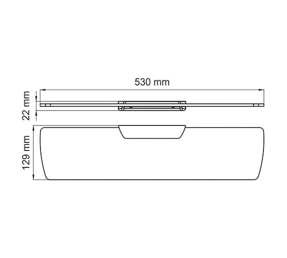 Стеклянная полка WasserKRAFT Aisch K-5924