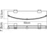 Стеклянная полка WasserKRAFT Lopau с бортиком K-6044 3