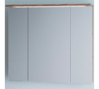 Навесной зеркальный шкаф Бриклаер КРИСТАЛЛ 75 Дуб крафт табачный, 417207