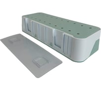 Полка для ванной комнаты Мультипласт Групп прямая, фисташковый/белый (20) MPU0200