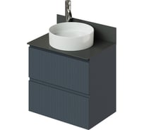 Тумба со столешницей подвесная ИТАНА Kate 65 650x451x610 Антрацит 4657810334540