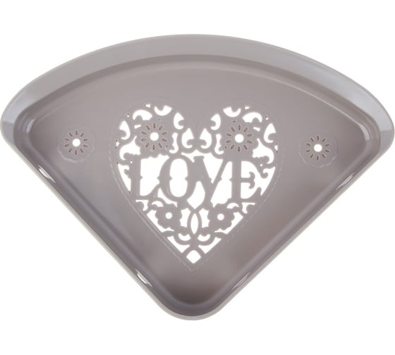 Полочка для ванной комнаты VETTA Love пластик, 25.5x18.5x3 см, 2 цвета 463-915