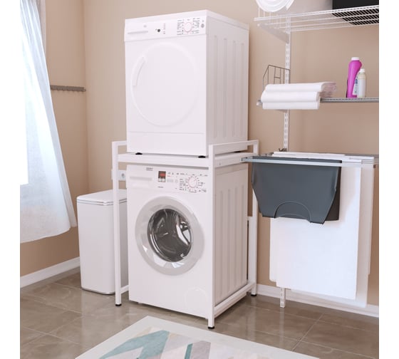 Стеллаж для ванны для стиральной машины PALITRA TECHNOLOGY, 100x68x60 см, белый 52964-3-B